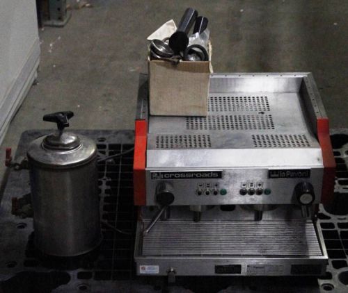 LA PAVONI CROSSROADS DUAL HEAD COMMERCIAL ESPRESSO MACHINE PLUS EXTRAS