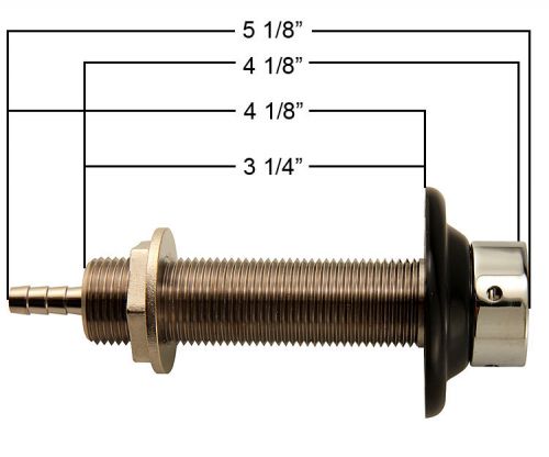 Kegco SHANK4-ASC - Stainless Steel 4 1/8&#034; Shank with Nipple - 3/16&#034;Bore