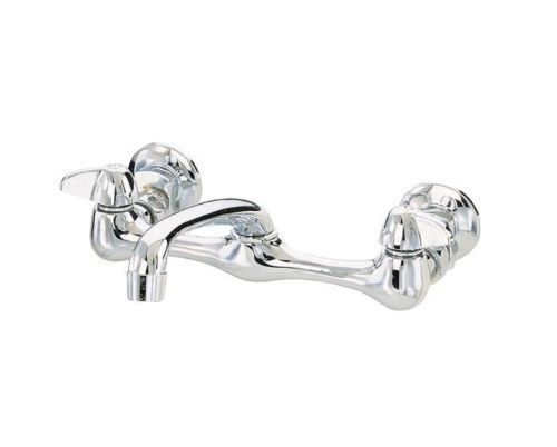 Wall Mount Compression Kitchen Sink Faucet 1/2&#034;IPS Female Chrome 6&#034; Spout,