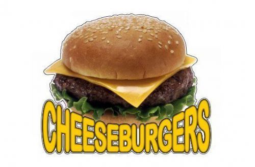 Cheeseburgers 9&#039;&#039;x12&#039;&#039; decal for burger or fast food restaurant sign or banner for sale
