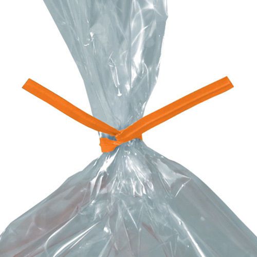 Box partners 8&#034;x5/32&#034; orange paper twist ties. sold as 2000 each per case for sale