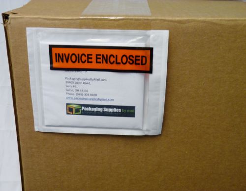 10000 packing list slip invoice holders enclosed 4 1/2&#034; x 5 1/2&#034; back side load for sale