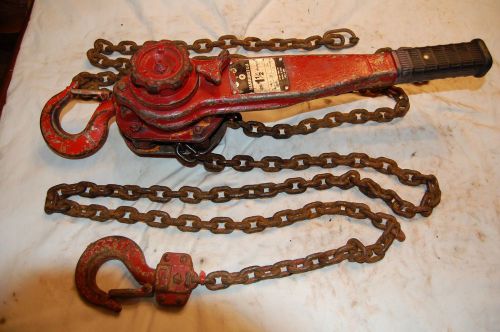 Harrington 1-1/2 ton chain hoist 15 ft lift model l4b for sale