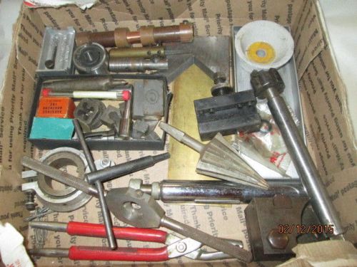 MACHINIST TOOLS LATHE MILL Machinist Lot of Cutters Blocks Parts Etc