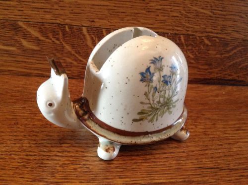 Ceramic Turtle Tape Dispenser Flower Floral