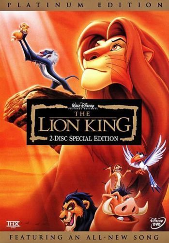 The Lion king Dvd, 2 disc special Edition, 2003, plaitnum edition,.