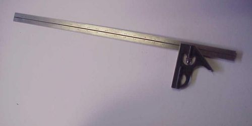 Vintage Starrett 24&#034; Combination Rule &amp; Square Head ~ No. 4R Grad Rule