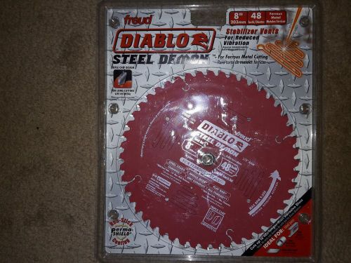 Freud Diablo D0848F 8&#034; x 48-Tooth Steel Demon TCG Ferrous Cutting Circular Saw .