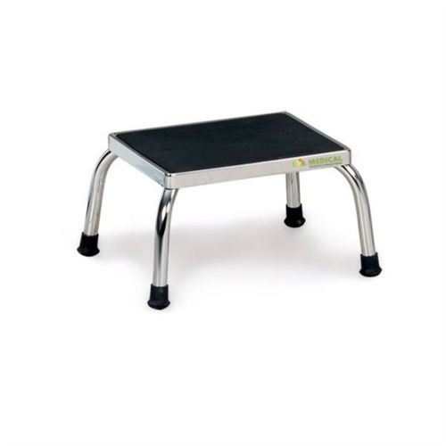 Eva Medical Foot Step Stool with Non Skid Rubber Platform, Chrome Frame