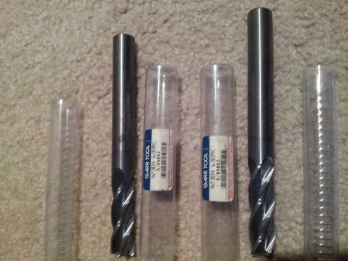 Garr Carbide End Mills 5/8&#034; OD (2X) TiCN Coated!