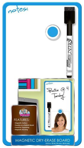 NEW &#034;MAGNETIC DRY ERASE BOARD&#034; Board Dudes 5.5&#034; x 10&#034; Marker Magnet Locker? BLUE