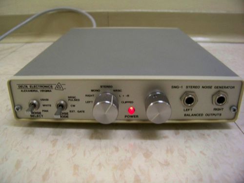 Delta Electronics SNG-1 Stereo Noise Generator USASI White PINK Noise w/manual