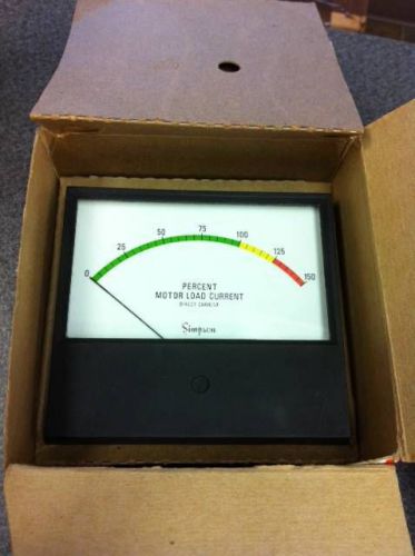 *NEW* SIMPSON PANEL METER DC MOTOR LOAD CURRENT Model 2124  CAT. 17637 NOS