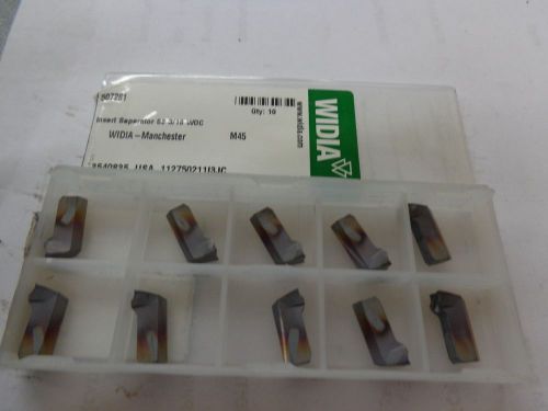 10 WIDIA CARBIDE CUTOFF INSERTS 507281 M45 STK2101