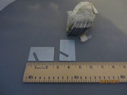 Lot of 40 Metal Shims 1/32&#034; x 1-1/2&#034; x 2&#034; Diagonal Slot Shop Machine