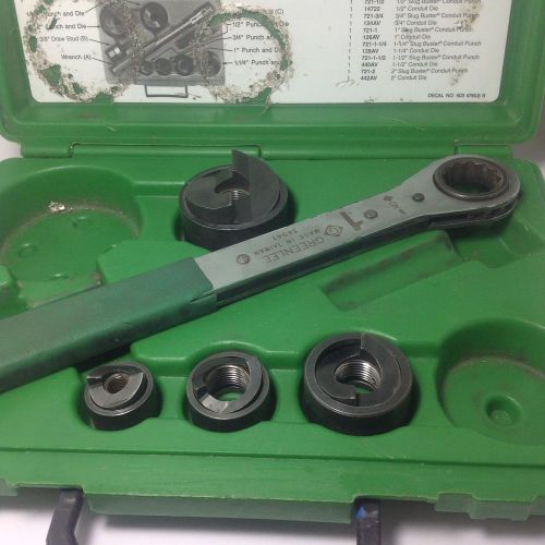 GREENLEE KNOCKOUT PUNCH SET 7238SB SLUG BUSTER EXCELLENT CONDITIONS