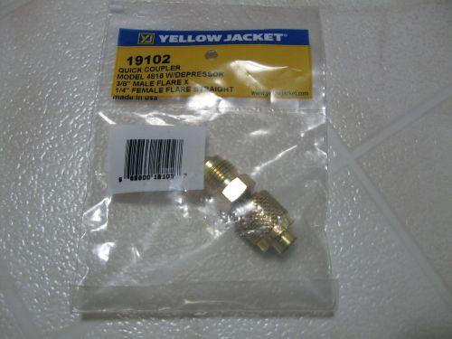 19102 YELLOW JACKET QUICK COUPLER MODEL 4816 3/8&#034; MALE FLARE X 1/4&#034; FEMALE FLARE