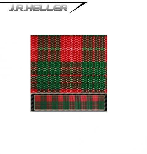 1&#039;&#039; Polyester Webbing (Multiple Patterns) USA MADE!- Red Tartan -1 Yard