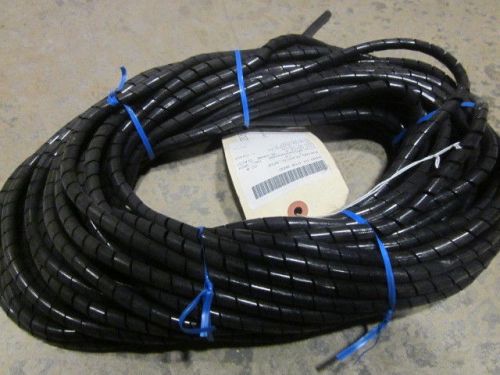 100&#039; SPIRAL WRAP PLASTIC INSULATION TUBING BLACK NEW