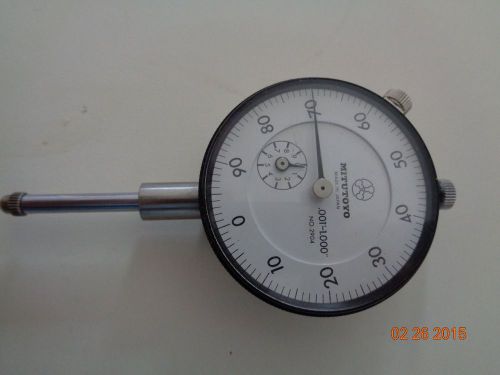 Mitutoyo 2904 Dial Indicator, 0.375&#034; Stem Dia., Flat Back, 1.000&#034; travel..