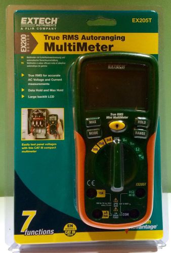 Extech instruments ex205t multimeter rms autoranging ex200 series new unopened for sale