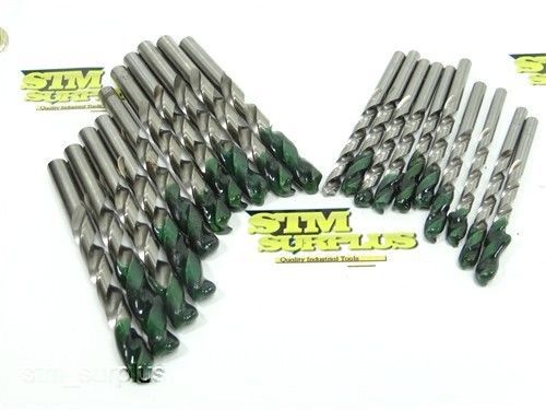 LOT OF 20 HSS FRESHLY SHARPENED CHUCK SHANK NACHI TWIST DRILLS I TO 3/8&#034;