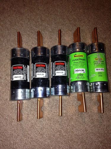 Bussmann Fusetron FRN-R-200 Fuse 200 Amp 250 Volt LOT OF 5