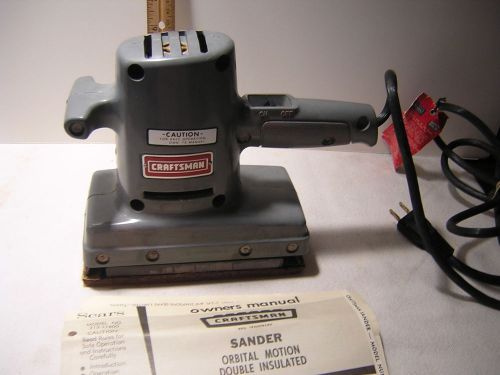 SEARS CRAFTSMAN ORBITAL SANDER 3/16 in. Orbital Motion. 9-1160