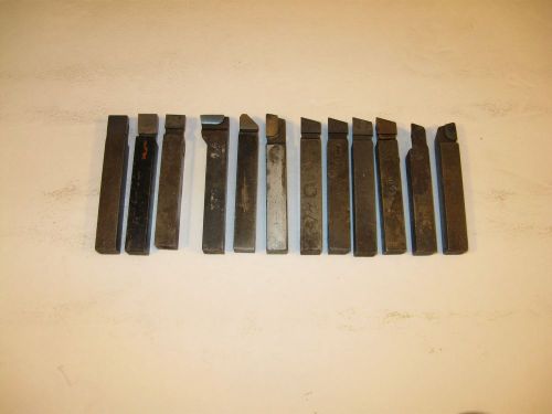 Lathe tooling, 12 pc #8 series carbide tool set (1/2) shank.