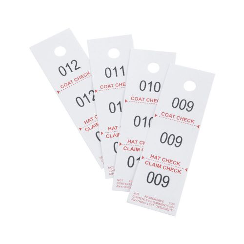 Safco Products Company Three-Part Coat Room Checks Set of 576