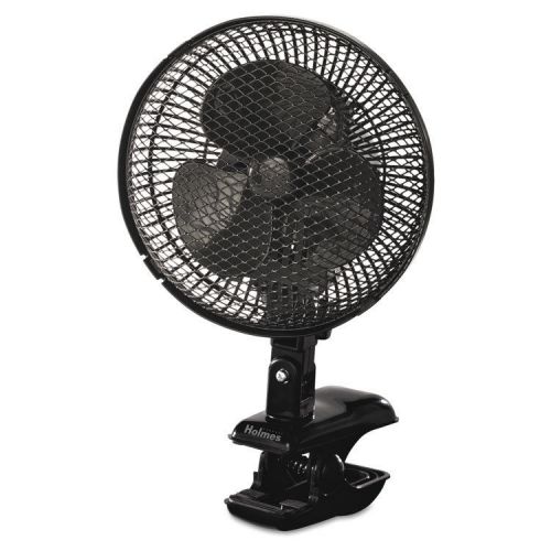 9&#034; Two-Speed Personal Clip-on Fan, Plastic, Black