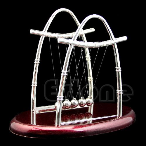 Newton&#039;s Cradle Steel Balance Ball Physics Science Accessory Gift Fun Desk Toy