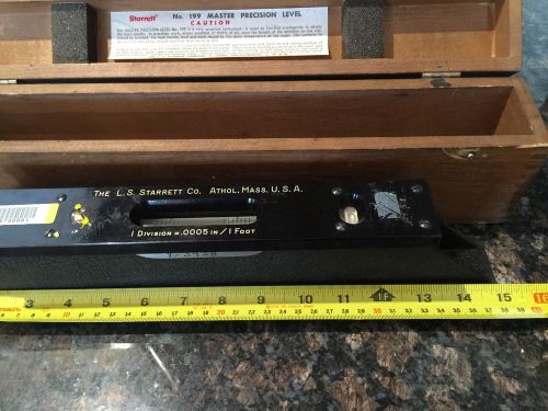 Starrett No. 199 15&#034; Master Precision Level