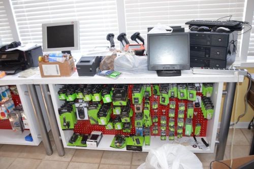 Radio Shack Lot - Cabinets, electronincs, cell phone, batteries, POS computers