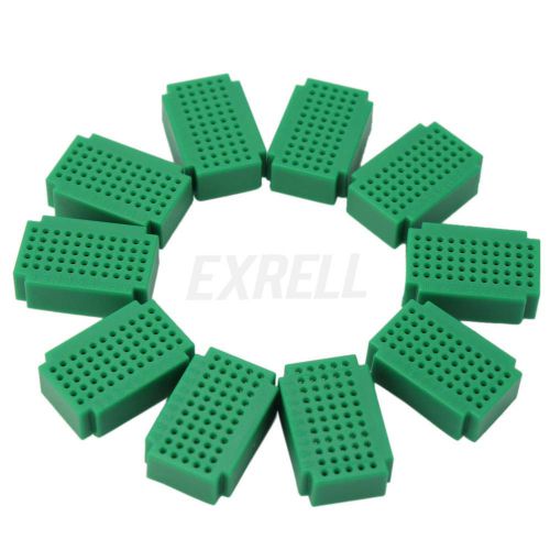 10x Mini PCB Printed Circuit Board Breadboard Protoboard 55 Points Dark Green