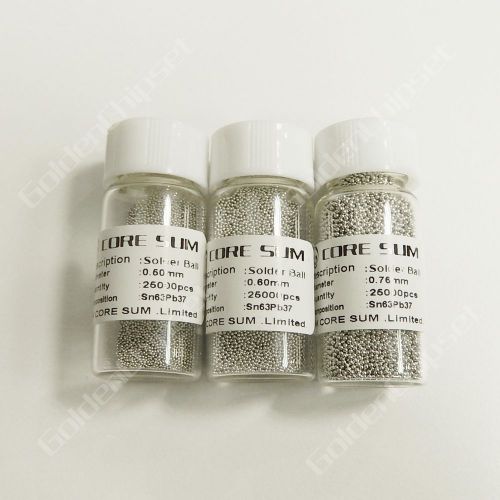 25K 0.5 0.6 0.76 mm 0.5mm 0.6mm 0.76mm Leaded BGA Solder Ball 0.50 0.60 Pb Balls