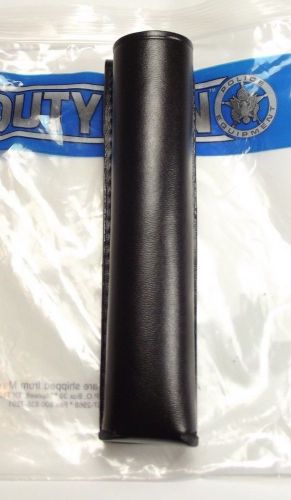 Dutyman plain black leather stinger / xt flashlight holder fits 2-1/4 duty belt for sale