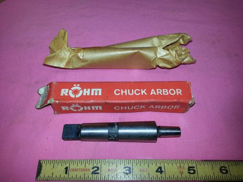 MACHINIST&#039;S ROHM DRILL CHUCK ARBOR ADAPTER #2 MORSE TAPER TO JACOBS #1 NIB