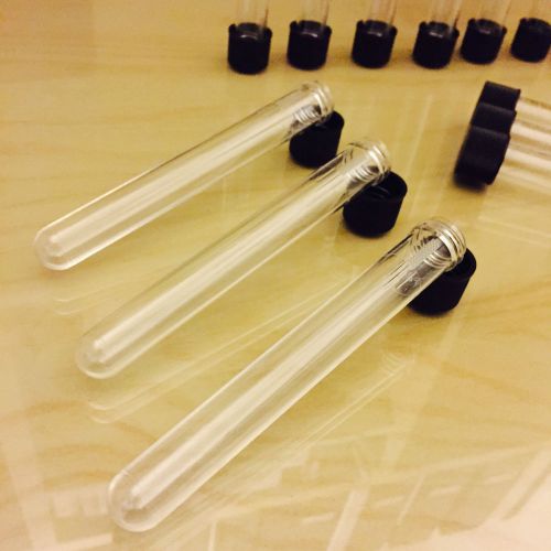 Plastic Test Tubes with Screw Caps 10 pk