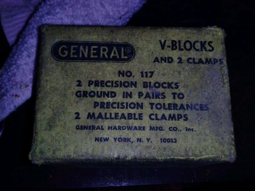 NIB GENERAL No. 117 Machinists V Block  Clamp Inspection Tool