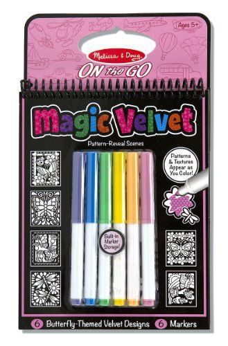 NEW Melissa &amp; Doug Magic Velvet Pattern Reveal Scenes - Butterfly