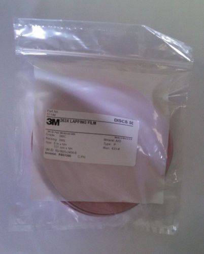 3M Lapping Film 263X 5xNH 3 MIC 3 MIL Aluminum Oxide 91548 50 Discs