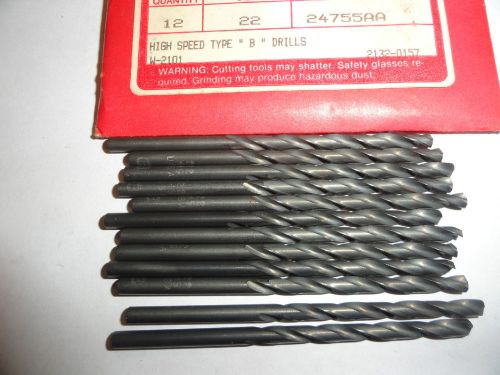 NYTD #22 (.157&#034;) Type &#034;B&#034; HSS Drill Bits, PN 2132-0157, Type 24755AA