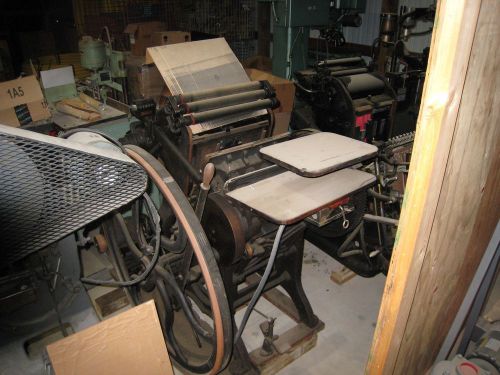 3 PRINTING PRESSES 2 HEIDELBERG WINDMILL LETTERPRESSES 1 CHANDLER HAND FEED