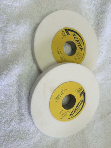 2 Norton grinding wheels 6 x 3/4 x 1-1/4 38A60-J8VBE