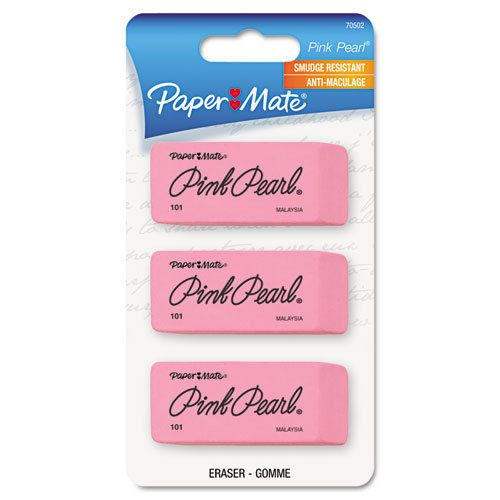 Pink Pearl Eraser, Medium, 3/Pack