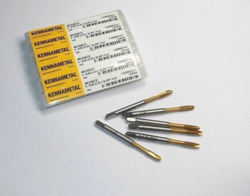 KENNAMETAL Plug Spiral Point Taps 8-32 H3 3FL HSS-E TiN UNC Qty 6 &lt;2099&gt;