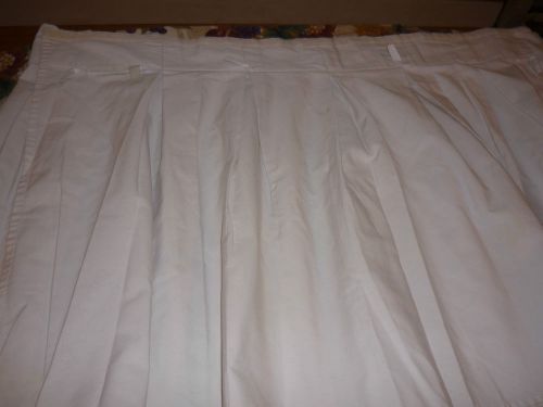 Gourmet Table Skirting Polyester &amp; Cotton 14&#039; x 28&#034; used White Skirt  #B + clips