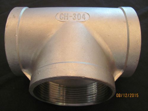 NEW!! 3&#034; Stainless Steel NPT threaded pipe TEE fitting