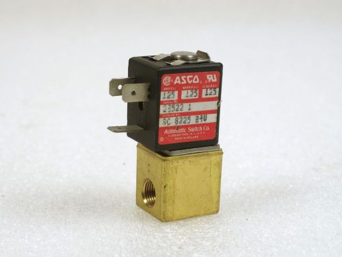 Asco SC8225B4V Solenoid Valve 125PSI 1/8&#034; NC 120V DinConnect